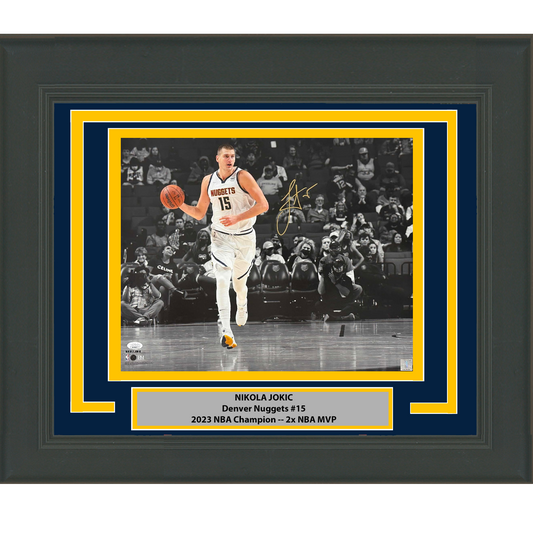 Framed Autographed/Signed Nikola Jokic Denver Nuggets 16x20 Basketball Photo JSA COA #1