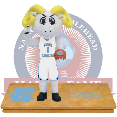 North Carolina Tar Heels 2017 Men's Basketball Game Used Championship Court Bobblehead (Presale)
