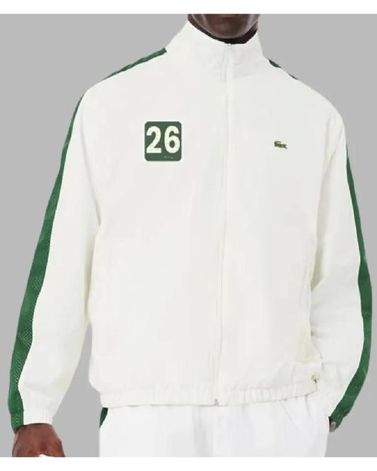 Novak Djokovic 26 Lacoste White Jacket