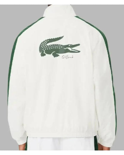 Novak Djokovic 26 Lacoste White Jacket