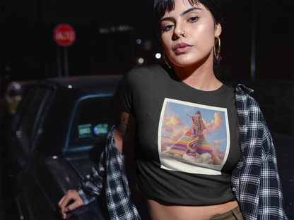 Nubian Kemet Polaroid Queen Women's Crop T-Shirt