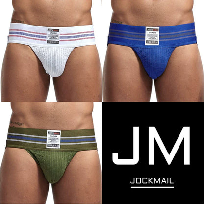Jockmail Men’s Plaid Cotton Jockstrap – Low Waist, Breathable & Elastic Fit