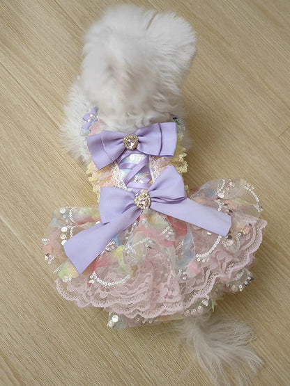 Handmade Luxury Dog Dress Princess Lace Tutu