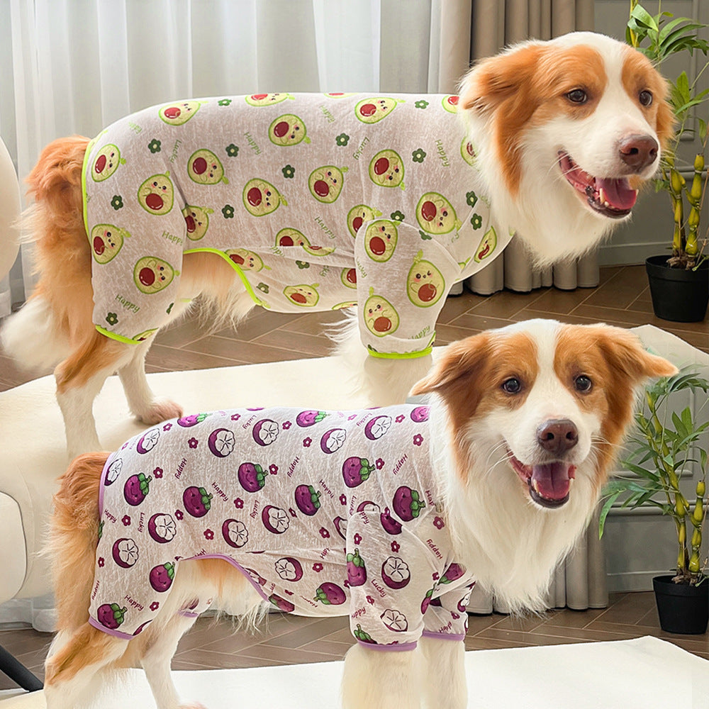 Fruit & Floral Breathable Dog Recovery Pajamas (4 Patterns)