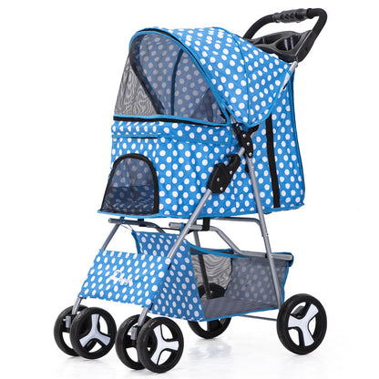 Luxury Foldable Pet Stroller – Breathable & Travel-Friendly