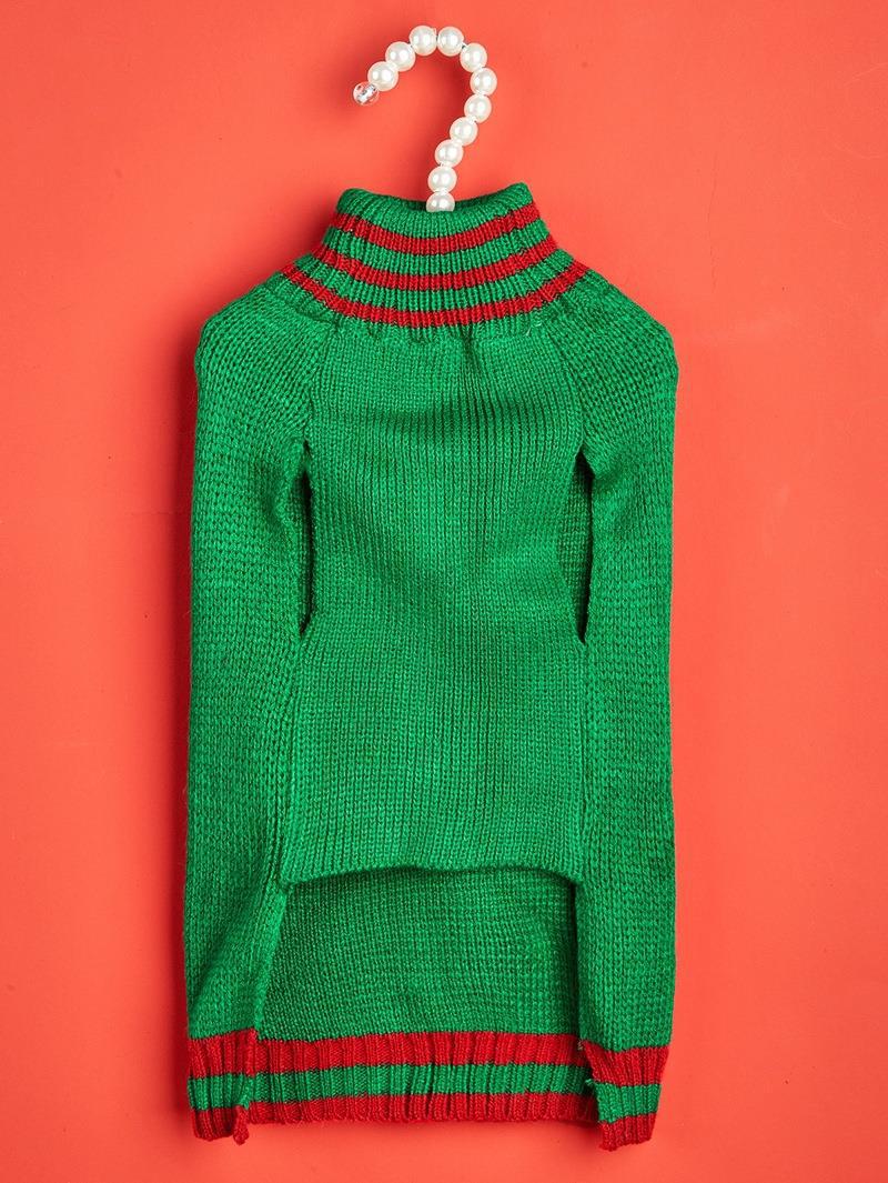 Christmas Pet Sweater • Knit Snowman & Pom-Pom Hat
