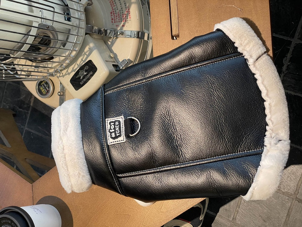 Furry Biker Dog Jacket