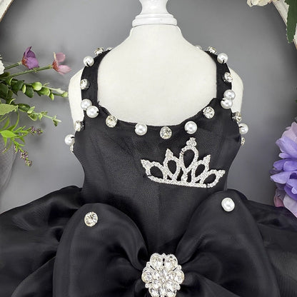 Pet Dress Pearl Diamond Crown 2 Colors