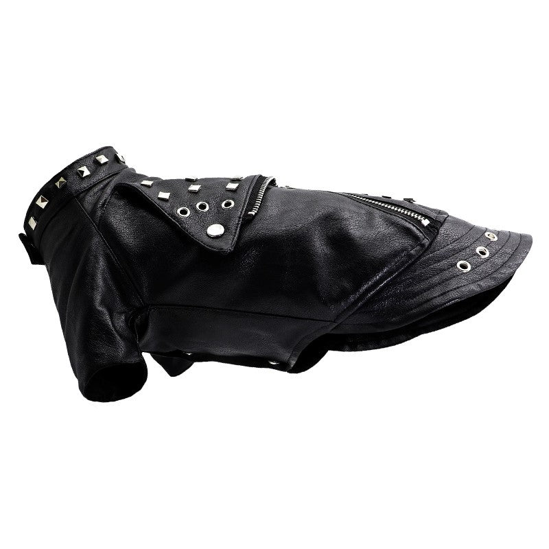 Dog Leather Jacket with Studs – Punk Rock Style