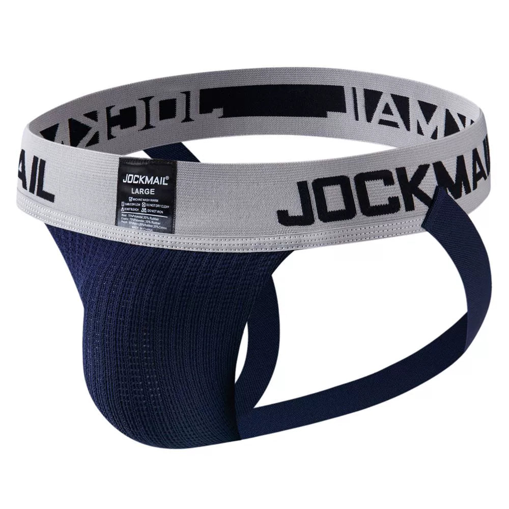 Jockmail Men’s Mesh Breathable Jockstrap Underwear – Sheer Mesh Style