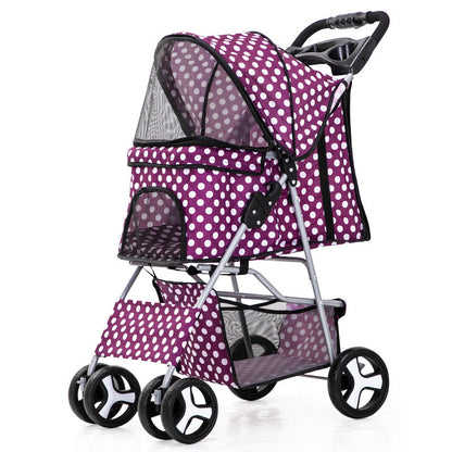 Luxury Foldable Pet Stroller – Breathable & Travel-Friendly