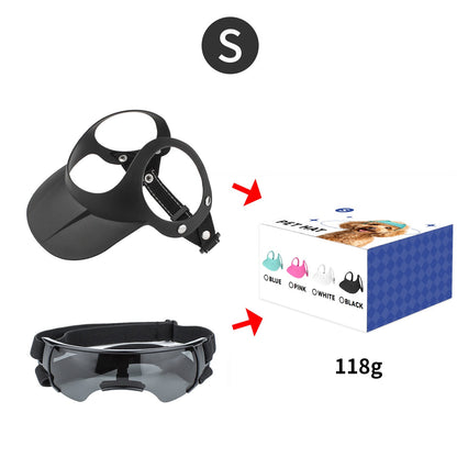 Dog goggle+sunhat sets 3 color