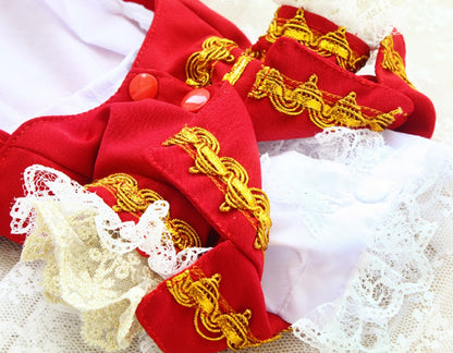 Red French Court Dog Tailcoat Suit
