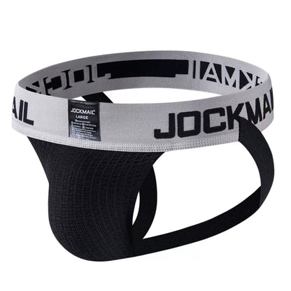 Jockmail Men’s Mesh Breathable Jockstrap Underwear – Sheer Mesh Style