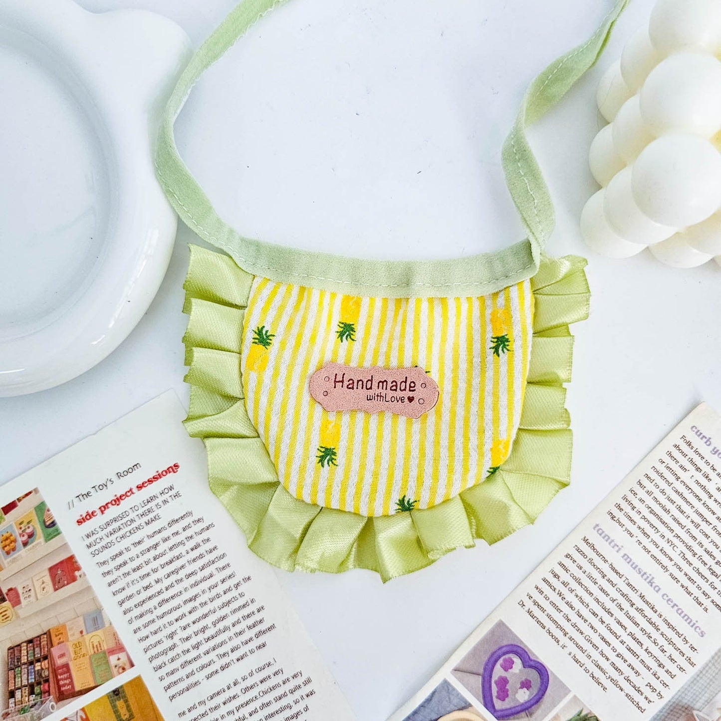 Handmade Cute Pet Bib with Ruffles