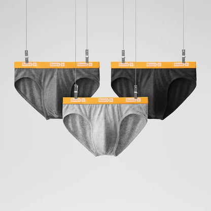 Banana Men’s Silver Briefs – Cotton Blend with Antibacterial Pouch Support