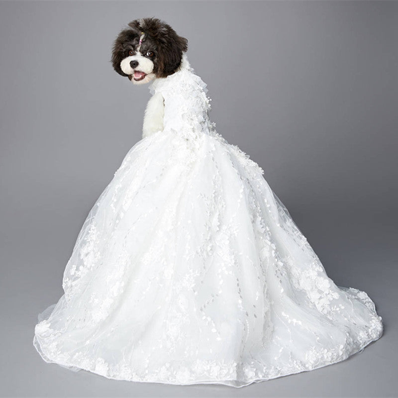 Princess Wedding Dress Dog Ball Gown
