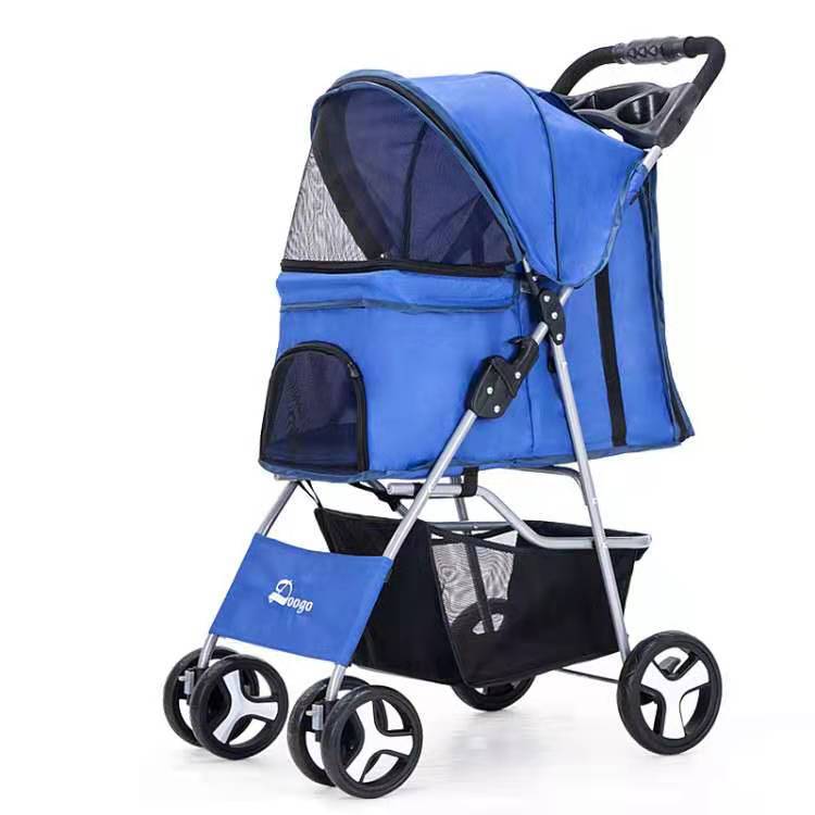 Luxury Foldable Pet Stroller – Breathable & Travel-Friendly