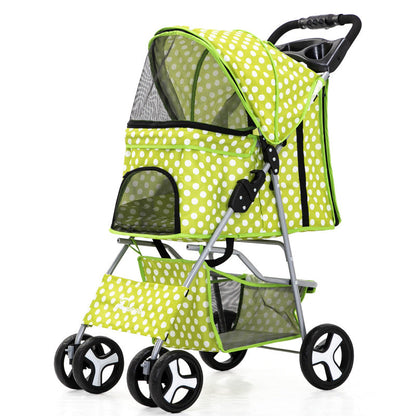 Luxury Foldable Pet Stroller – Breathable & Travel-Friendly