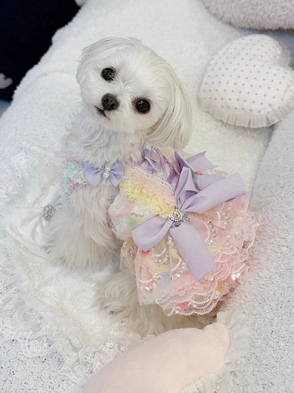 Handmade Luxury Dog Dress Princess Lace Tutu