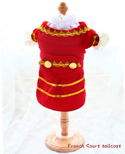 Red French Court Dog Tailcoat Suit