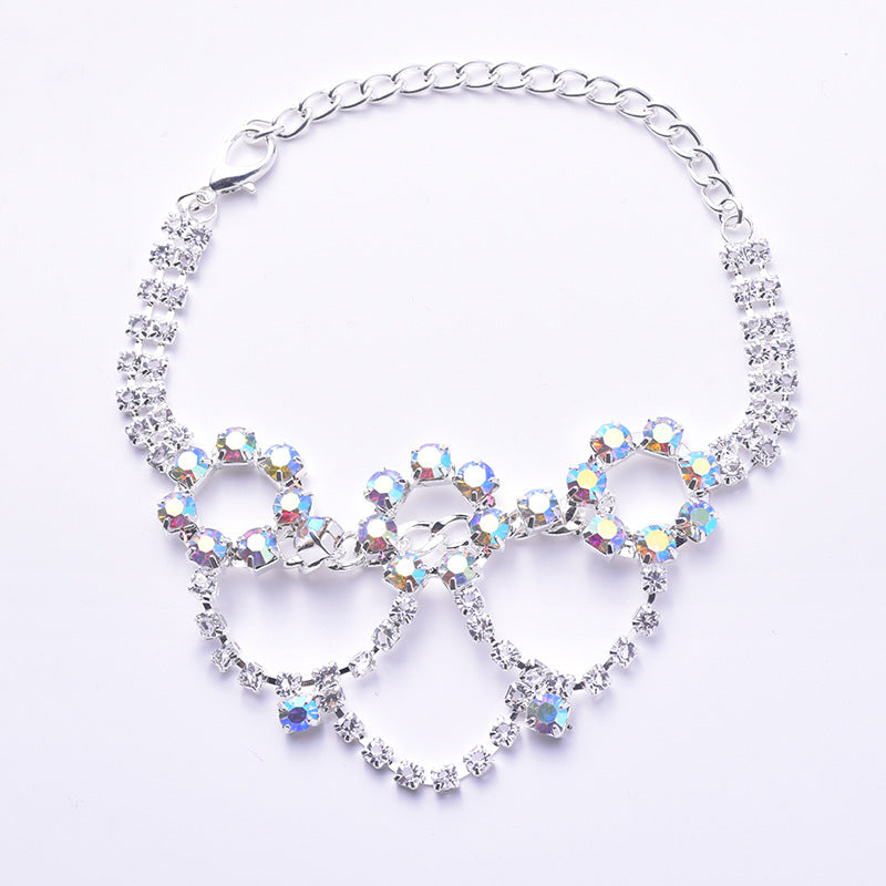 Crystal Flower Rhinestone Pet Necklace – Sparkling Glam