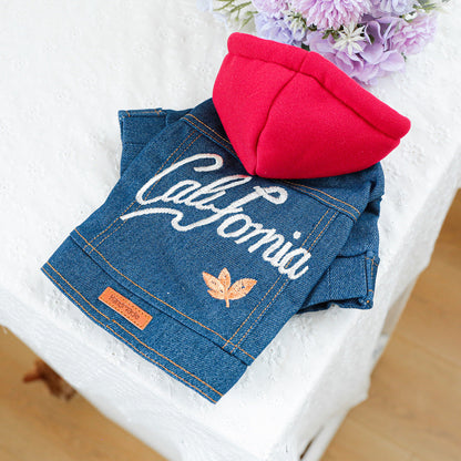 Denim Dog Hoodie Jacket Outfit