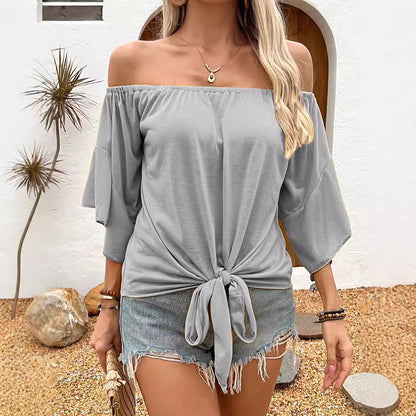 Sunshine Tie-Front Off-Shoulder Top