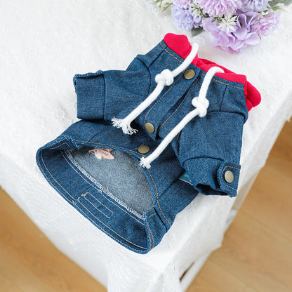 Denim Dog Hoodie Jacket Outfit