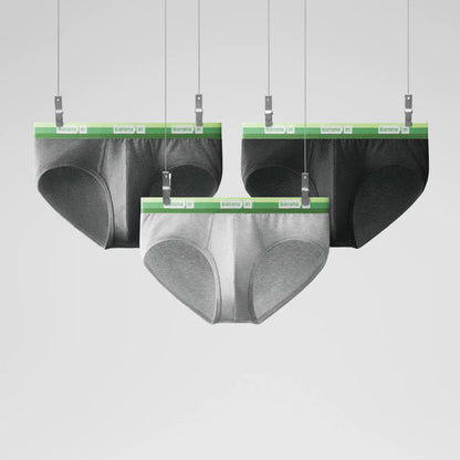 Banana Men’s Silver Briefs – Cotton Blend with Antibacterial Pouch Support