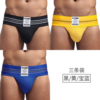 Jockmail Men's Cotton Breathable Jockstrap Male