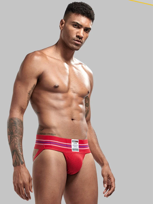 Jockmail Men’s Plaid Cotton Jockstrap – Low Waist, Breathable & Elastic Fit