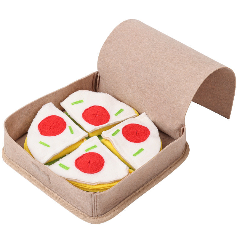 Dog interactive toy pizza