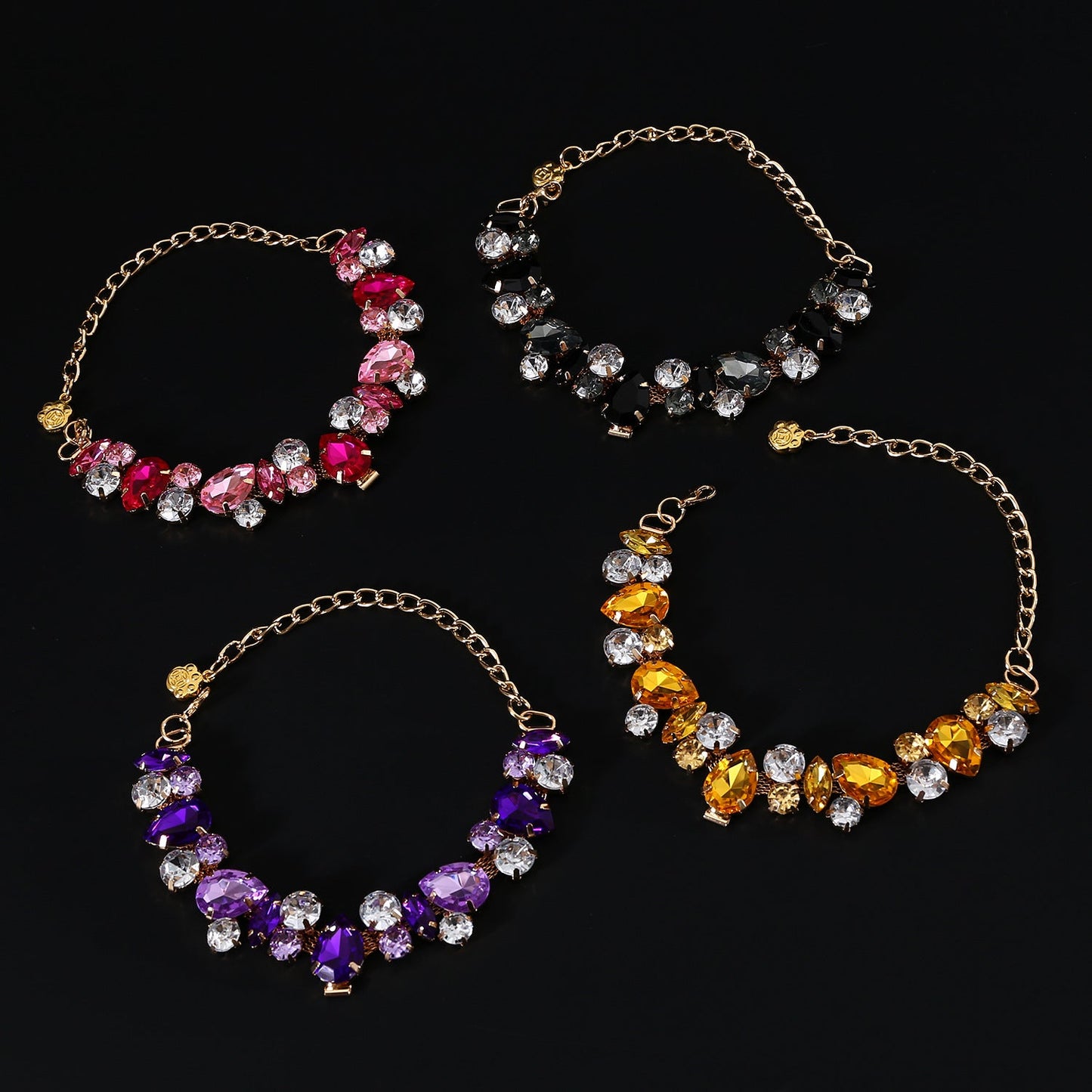 Luxury Pet Necklace – Crystal Beads & Adjustable Chain