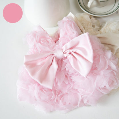 Dog dress rose big bow 2 colors