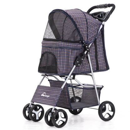 Luxury Foldable Pet Stroller – Breathable & Travel-Friendly