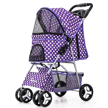 Luxury Foldable Pet Stroller – Breathable & Travel-Friendly