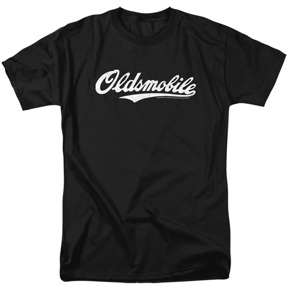Oldsmobile Oldsmobile Cursive Logo Mens T Shirt Black Officially Licensed