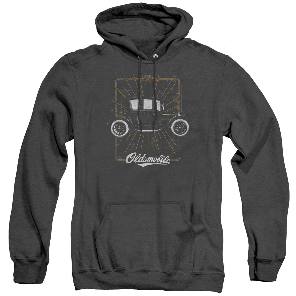 Oldsmobile 1912 Defender Mens Heather Hoodie Black Officially Licensed