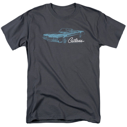Oldsmobile 68 Cutlass Mens T Shirt Charcoal Officially Licensed