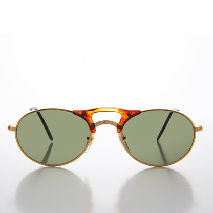 Small Oval Combination Frame Vintage Sunglasses - Orpheus