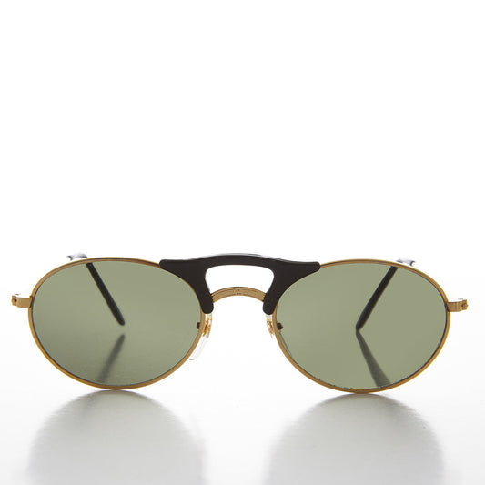 Small Oval Combination Frame Vintage Sunglasses -  Orpheus