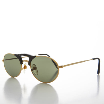 Small Oval Combination Frame Vintage Sunglasses -  Orpheus