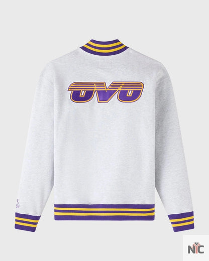 OVO X NBA Los Angeles Lakers Quarter-zip Mockneck Sweatshirt