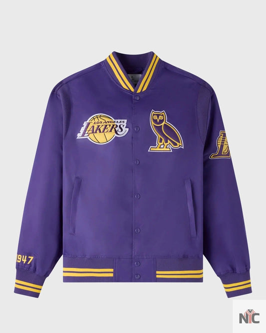 OVO X NBA Los Angeles Lakers Varsity Jacket