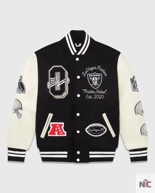 OVO X NFL Las Vegas Raiders Varsity Jacket