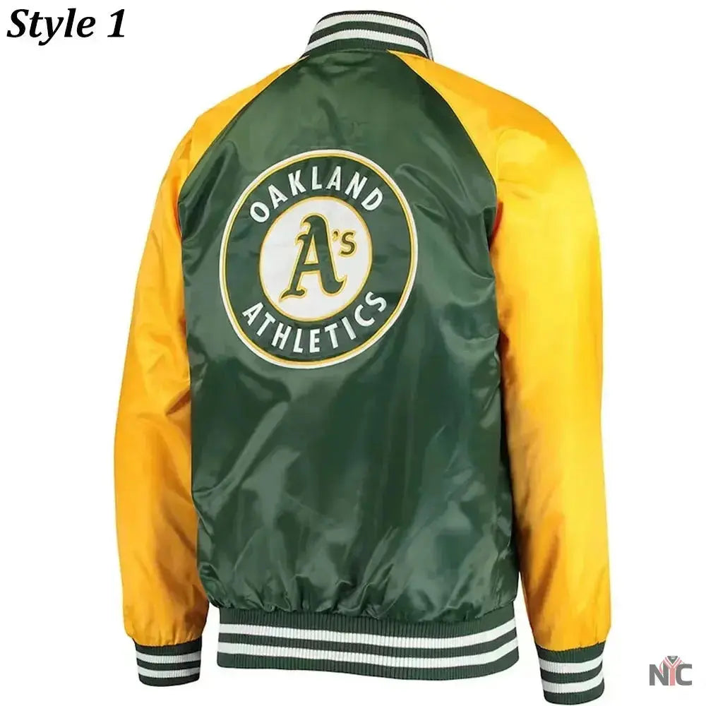 Oakland Athletics Lead Off Varsity Satin Jacket