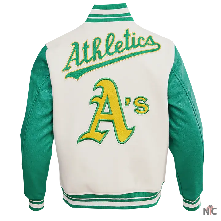 Oakland Athletics Retro Classic Rib Wool Varsity Jacket