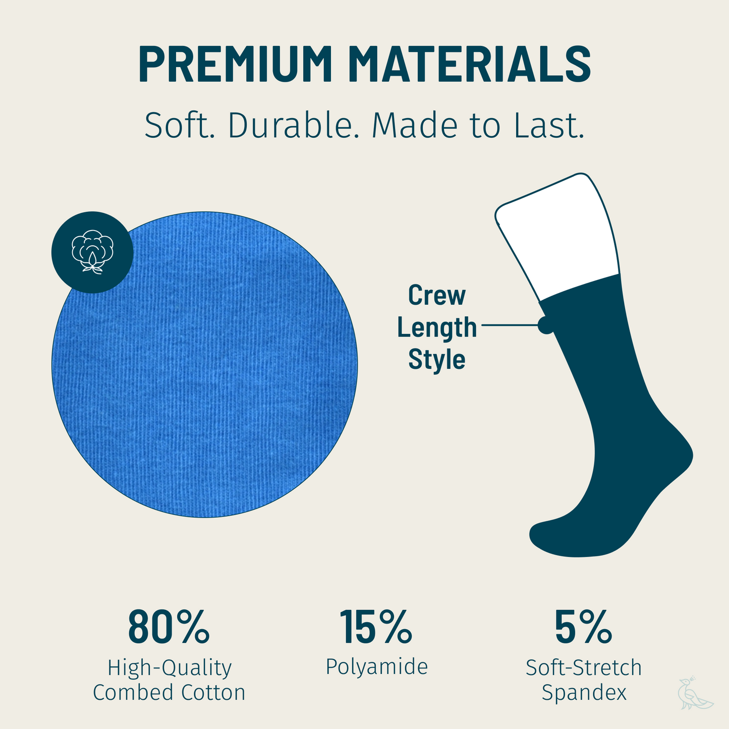 Solid Ocean Blue Socks - Triathlete Store