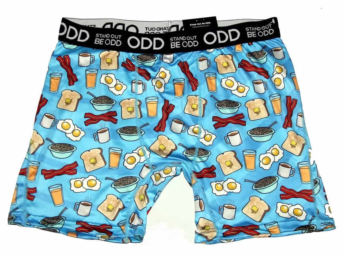 ODD - Stand Out Be Odd - BREAKFAST Bacon Eggs Coffee Juice Toast Cereal Boxer Briefs